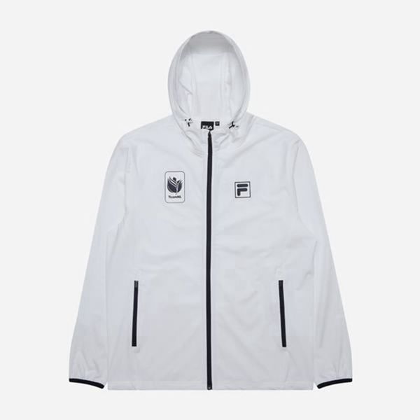 Jaquetas Fila Mulher Branco - Fila Team Nl Hooded Windbreaker Portugal Online,VKCO-98673